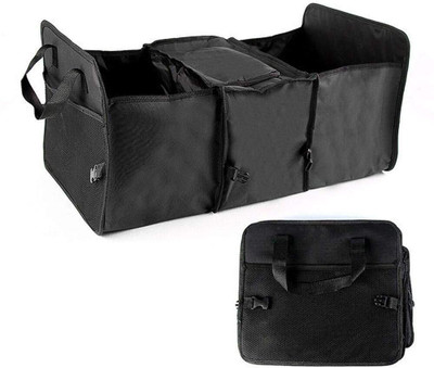 KolorFish Car Trunk Organizer, Collapsible Waterproof Auto Car Boot Tidy Storage Organizer Trunk Organizer(Black)