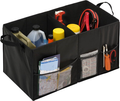 BlackBoxes Foldable Organizer for Car, Automotive Consoles & Trunk Organizer(Black)