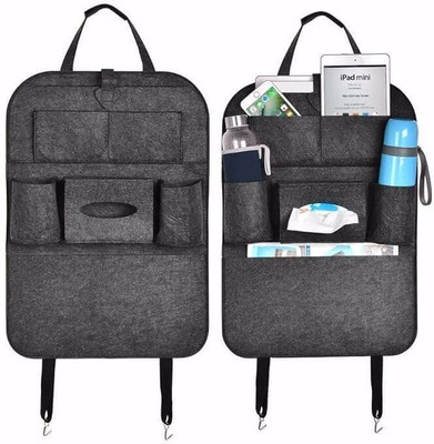 SKETWARE 7 Pockets Car Seat Back Organizer, Multi Pocket Rear Storage with Mobile, Pen Car Side Seat Catcher(7 L)