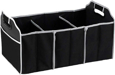 TRANCH Car Trunk Organizer, Collapsible Folding Storage Bag, Car Boot Organizer(Black)