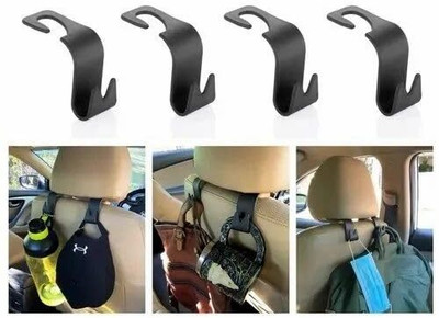 VIREVA 4 Pcs Car Backseat Head Rest Hook/Hanger Car Side Seat Catcher(10 L)