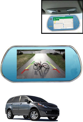 MATIES 7inch full touch screen rear view car mirror monitor with BT/USB/Mirror link-22 Blue LED(18 cm)