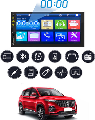 MATIES 7inch Double Din Full Touch Screen With Mirror link For Hector Plus MG 2023 Black LCD(18 cm)
