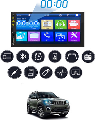 MATIES 7inch Double Din Full Touch Screen With Mirror link For ScorpioN Mahindra 2022 Black LCD(18 cm)
