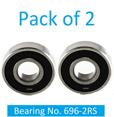 SINAL Pack of 2 Ball Bearing 696 2RS with 6mm inner and 15mm outer (BER9.1) Wheel Bearing