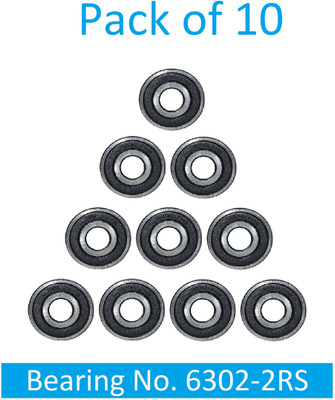 SINAL Pack of 10 Ball Bearing 6302 2RS with 15mm inner and 42mm outer (BER36.3) Wheel Bearing