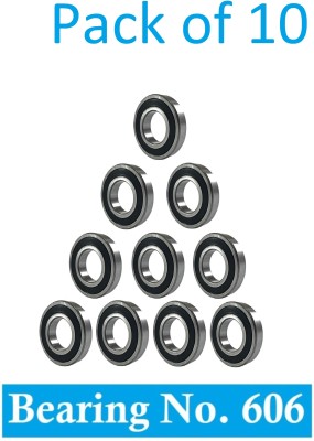 SINAL Pack of 10 Ball Bearing 606 2RS with 6mm inner and 17mm outer (BER1.3) Wheel Bearing