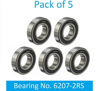 SINAL Pack of 5 Ball Bearing 6207 2RS with 35mm inner and 72mm outer (BER29.2) Wheel Bearing