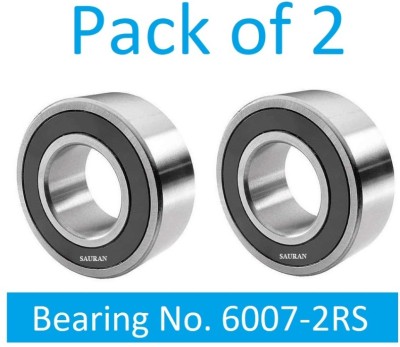 SINAL Pack of 2 Ball Bearing 6007 2RS with 35mm inner and 62mm outer (BER67.1) Wheel Bearing