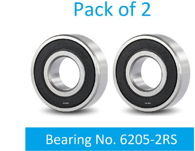SINAL Pack of 2 Ball Bearing 6205 2RS with 25mm inner and 52mm outer (BER27.1) Wheel Bearing