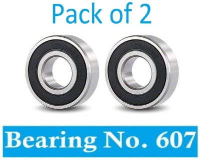 SINAL Pack of 2 Ball Bearing 607 2RS with 7mm inner and 19mm outer (BER2.1) Wheel Bearing