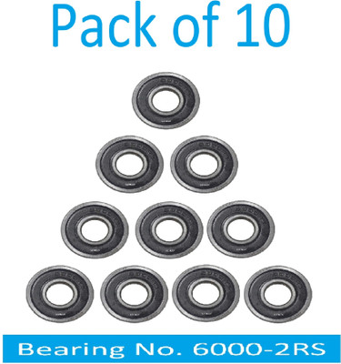 SINAL Pack of 10 Ball Bearing 6000 2RS with 10mm inner and 26mm outer (BER60.3) Wheel Bearing