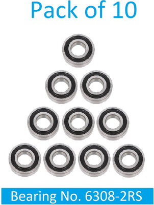 SINAL Pack of 10 Ball Bearing 6308 2RS with 40mm inner and 90mm outer (BER42.3) Wheel Bearing