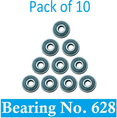 SINAL Pack of 10 Ball Bearing 628 2RS with 8mm inner and 24mm outer (BER55.3) Wheel Bearing