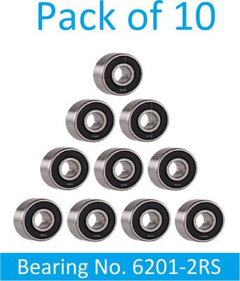 SINAL Pack of 10 Ball Bearing 6201 2RS with 12mm inner and 32mm outer (BER23.3) Wheel Bearing