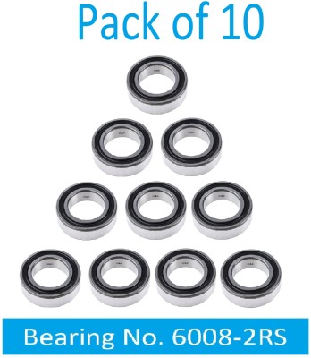 SINAL Pack of 10 Ball Bearing 6008 2RS with 40mm inner and 68mm outer (BER68.3) Wheel Bearing