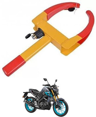 MATIES Wheel Lock Anti-Theft Security Clamp For Hero-Passion-Pro Anti Theft Heavy Duty Wheel Lock Adjustable for Bike/Car/Scooty Wheel Lock