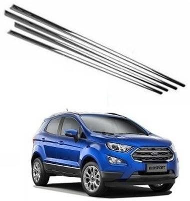 ROSHNEER ENTERPRISES ECOSPORT 2017 WINDOW LOWER CHROME GARNISH 01 Car Window Louver(Silver)