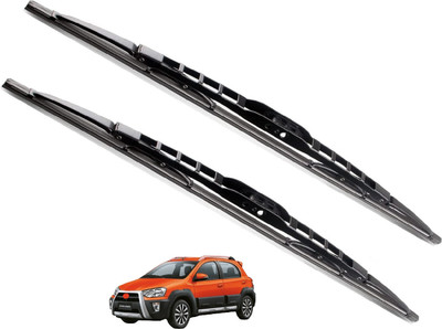 Auto Hub Metal Wiper Blade Windshield Wiper(24 cm, Passenger And Driver Side Wipers, Pack of: 1)