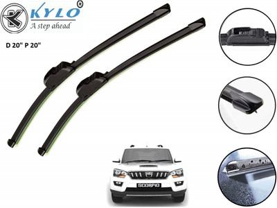 KYLO Flat Frameless Wiper Blade Windshield Wiper(51 cm, Passenger And Driver Side Wipers, Pack of: 2)
