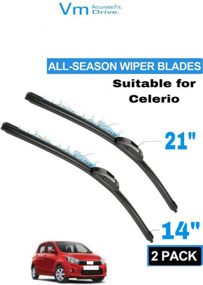 VM Carparts Aerodynamic Windshield Wiper(50 cm, Passenger And Driver Side Wipers)