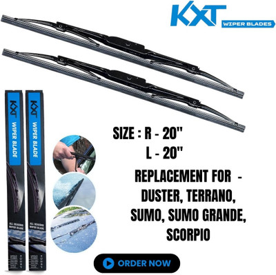 Kxt Conventional / Metal Wiper Blades Windshield Wiper(50 cm, Passenger And Driver Side Wipers, Pack of: 2)