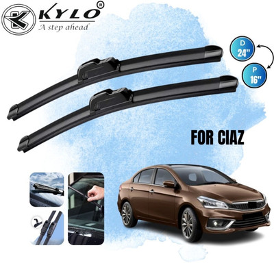 KYLO Flat Frameless Wiper Blade Windshield Wiper(51 cm, Passenger And Driver Side Wipers, Pack of: 2)