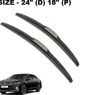 PwX HYBRID TYPE WIPER BLADE VITRUS Windshield Wiper(107 cm and 107 cm, Passenger And Driver Side Wipers, Pack of: 2)