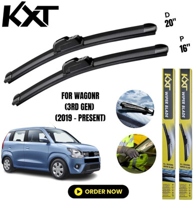 Kxt Flat Frameless Wiper Blade Windshield Wiper(50 cm, Passenger And Driver Side Wipers, Pack of: 2)