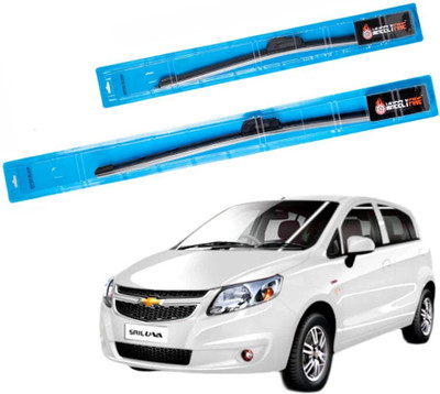 wheelyfine Frameless Windshield Wiper(55 cm, Passenger And Driver Side Wipers, Pack of: 2)