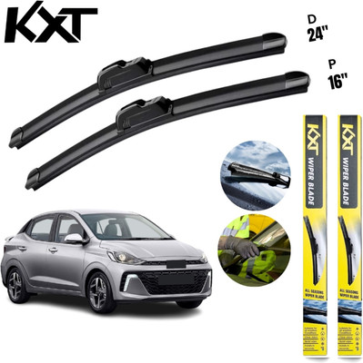 Kxt Flat Frameless Wiper Blade Windshield Wiper(60 cm and 40 cm, Passenger And Driver Side Wipers, Pack of: 2)