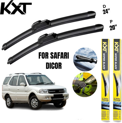 Kxt Flat Frameless Wiper Blade Windshield Wiper(60 cm, Passenger And Driver Side Wipers, Pack of: 2)