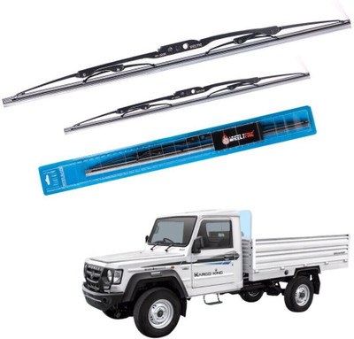 wheelyfine Metal Wiper Blade Windshield Wiper(40 cm, Passenger And Driver Side Wipers, Pack of: 2)