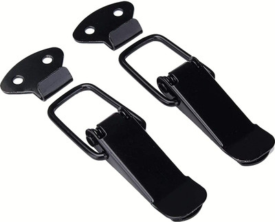 CARTMAN Security Hook Lock Clip Kit Car Quick Release Bumper Buckle Fasteners Locking Carabiner(Black)