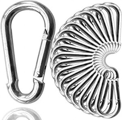 Keymaster Multipurpose Carabiner Locking Carabiner(Silver)