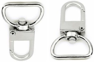 Rarehaunt 13 mm Snap Hook Tiny Push Gate Swivel Lobster Clasps Bags Belts Keychains 2 Pcs Locking Carabiner(Silver)