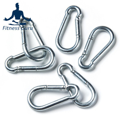 Fitness Guru Stainless Steel Spring Snap Hook Carabiner Locking Carabiner(Silver)