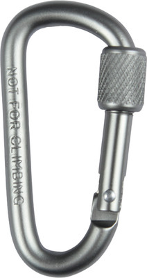 StealODeal Silver Aluminium with Screw Locking Hook Locking Carabiner(Silver)