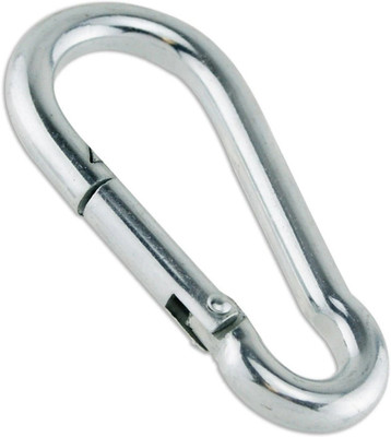 KeyBiner 8mm Thickness Snap Hooks Heavy Duty Stainless Steel Fit for Gym,Climbing,Camping Locking Carabiner(Silver)