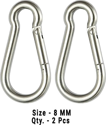 Fit Fusion Carabiner Hook for Climbing, GI Snap Hook Carabiner , Outdoor Sport (8MM) Carabiner(Silver)