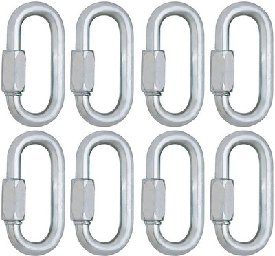 Charming treasures Heavy Duty 8MM Thick Stainless Steel Snap Hook Carabiner Hook for Hiking/Camping Locking Carabiner(Silver)