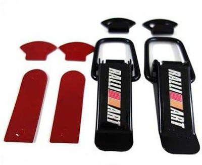 LAVITRA Racing Car Big Boot Bonnet Side Bumper Guards Fasteners Catch Clips 2PCS Locking Carabiner(Black)
