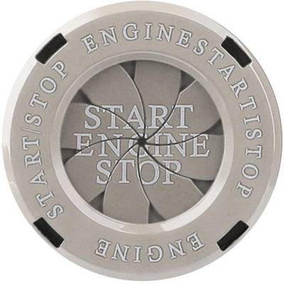Auto MT SILVER Bike CAR Rotary Engine Start Stop Switch COVER Button Push Button Cover Locking Carabiner