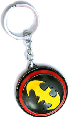 One Point Collections Keyring Keychain Batman Logo With Wording Metal Key Chain(Black, Yellow)