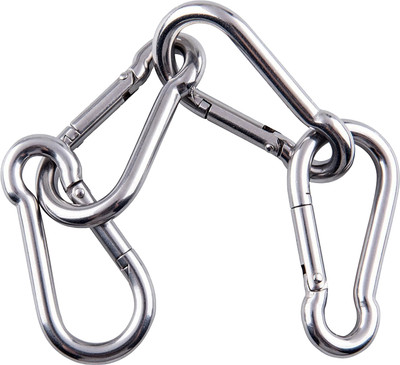 Fit Fusion Snap Hook for Climbing, GI Carabiner Hook (8MM) Carabiner(Silver)