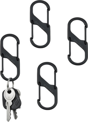 ONCRO Carabiner Clip Hooks S Shape Dual Quick Release Lock Spring Snap Buckle Keyring Locking Carabiner(Black)