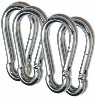 Keymaster Stainless Steel Spring Snap Hook Carabiner/Hook Swing Connector/Heavy Locking Carabiner(Silver)