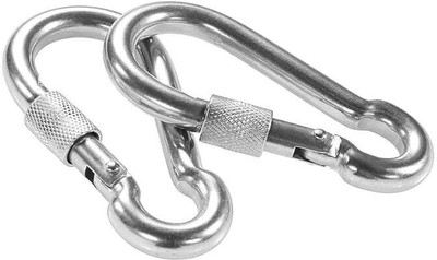 KeyBiner Multipurpose Carabiner Locking Carabiner(Silver)
