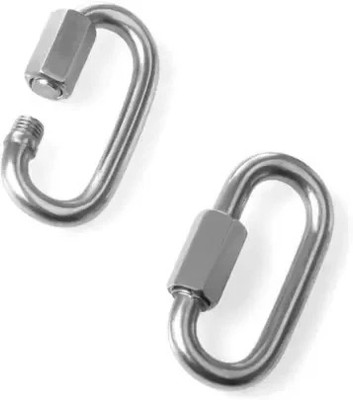 GSI High Quality 10mm Screw Locking Carabinar Hook Locking Carabiner(Silver)