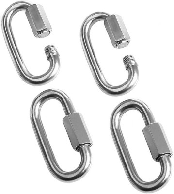 Reznor Locking Carabiner Hook Set of 4 Locking Carabiner(Silver)